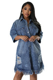 WOMEN FASHION DENIM DRESSES