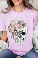 Floral Skull Graphic Tee