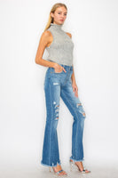 PLUS - HIGH RISE FLARE JEANS