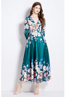 WOMEN FASHION CHIFFON MAXI DRESS