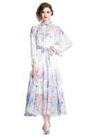 WOMEN FASHION CHIFFON MAXI DRESS