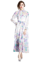 WOMEN FASHION CHIFFON MAXI DRESS