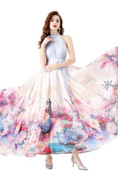 WOMEN FASHION CHIFFON MAXI DRESS