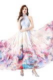 WOMEN FASHION CHIFFON MAXI DRESS