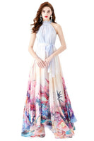 WOMEN FASHION CHIFFON MAXI DRESS