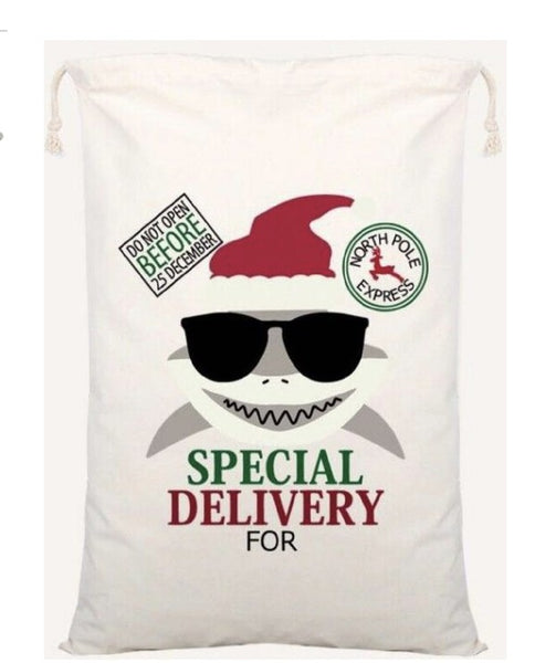 Shark Santa Sack