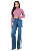 Striped Wide Leg Jean