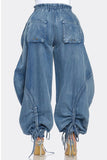 WOMEN FAHION HAREM STYLE DENIM PANTS