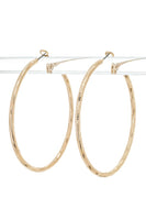 65MM Textured Shiny Hoop Earrings