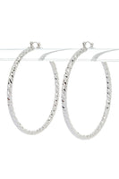 70MM Textured Shiny Hoop Earrings