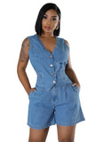 WOMEN FASHION DENIM TWO PIECE SET