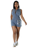 WOMEN FASHION DENIM ROMPERS