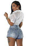 SEXY FASHION CARGO STYLE DENIM SHORT