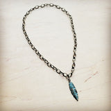 Antique Gold Collar Necklacew/ Feather Pendant