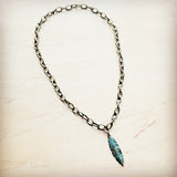 Antique Gold Collar Necklacew/ Feather Pendant