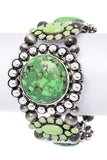 Pressed Stone Western Stretch Bracelet