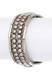 Western Stone Pave Oversize Stretch Bracelet