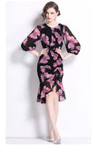 WOMEN FASHION CHIFFON MAXI DRESS