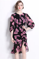 WOMEN FASHION CHIFFON MAXI DRESS