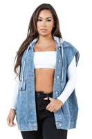 WOMEN FASHION OVERSIZE DENIM VEST