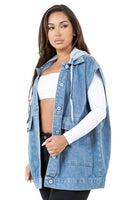 WOMEN FASHION OVERSIZE DENIM VEST