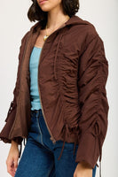 RUCHED PUFF JACKET