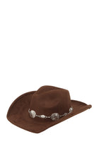 Fedora Hat with Vintage Metal Chain Accent