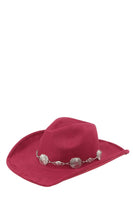 Fedora Hat with Vintage Metal Chain Accent