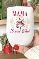 Christmas D Pink Mama Claus Social Club Wine Cup