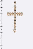 Crystal Skull Large Cross Drop Earrings