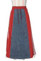 WOMEN FASHION DENIM LONG MAXI SKIRT