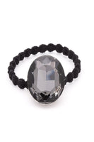 Oval Crystal Hair Tie