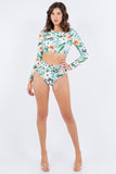 TWO PIECE FLORAL PRINTS LONG SELEEVES