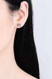 1 Carat Moissanite 925 sterling silver Rhodium-Plated Stud Earrings