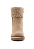 Woolly Faux Fur & Embroidery Detail Boots