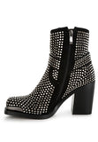 Babbon Studded Harness Detail Ankle Boots