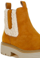 Mothman Faux Fur Detail Chunky Ankle Boots