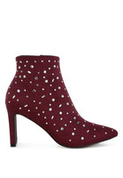 Sakura Diamante Embellished Microfiber Boots