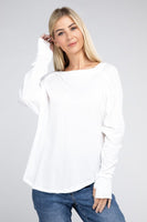 Cotton Raglan Sleeve Thumbhole Top