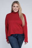 Plus Drop Shoulder Long Sleeve Top