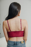 Velvet and Lace Half Cami