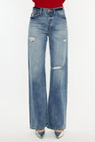 Kancan Distressed High Waist Bootcut Jeans