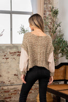 Sew In Love Full Size Fuzzy Long Sleeve Knit Top