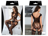 Fishnet Two Piece Garter Fishnet Bodystocking