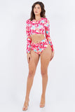 TWO PIECE FLORAL PRINTS LONG SELEEVES