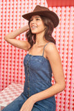 Button down sleeveless denim dress