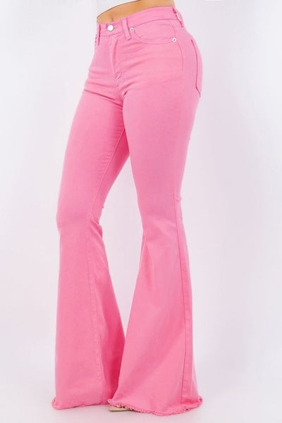 Bell Bottom Jean in Pink Made In: USA