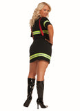 Elegant Moments Ms, Blazin Hot - 2 Pc, Costume Includes Dress And Belt With Attached Suspenders