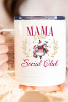 Christmas Pink Mama Claus Social Club Travel Cup