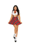 Elegant Moments Teachers Pet - 3 Pc, Costume Includes Skirt With Suspenders, Tie Top And Neck Tie